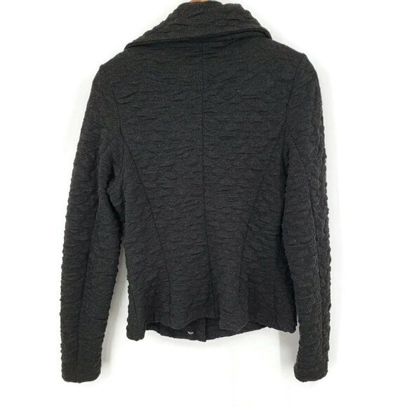 Nor Denmark Jacket Womens 2/Medium Gray Zip Front Belted - Picture 3 of 4